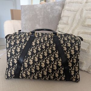 Dior Black and Tan Duffel Bag